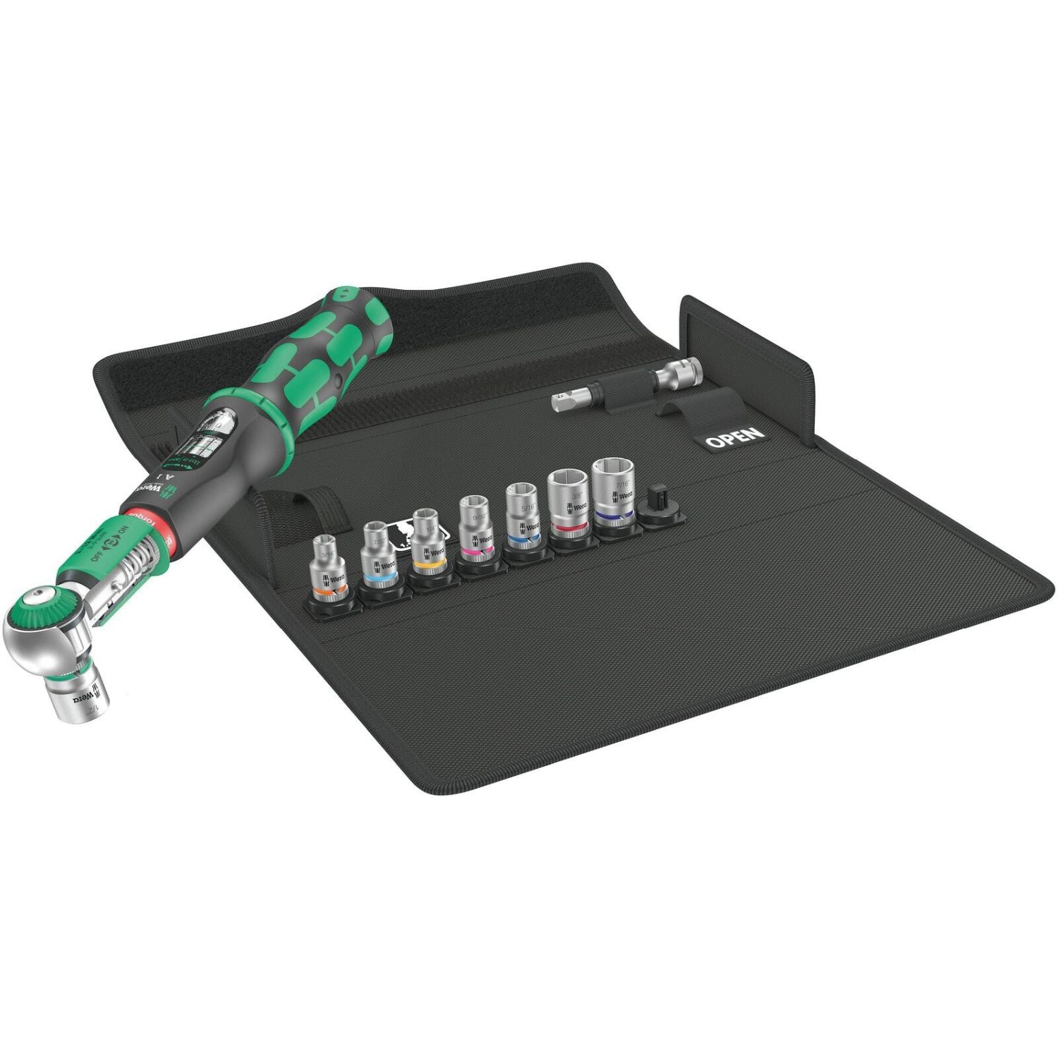 Wera Safe-Torque A 1 Imperial Set 1, 1/4-in. Square Head Drive, 2-12 Nm, 10-Pieces