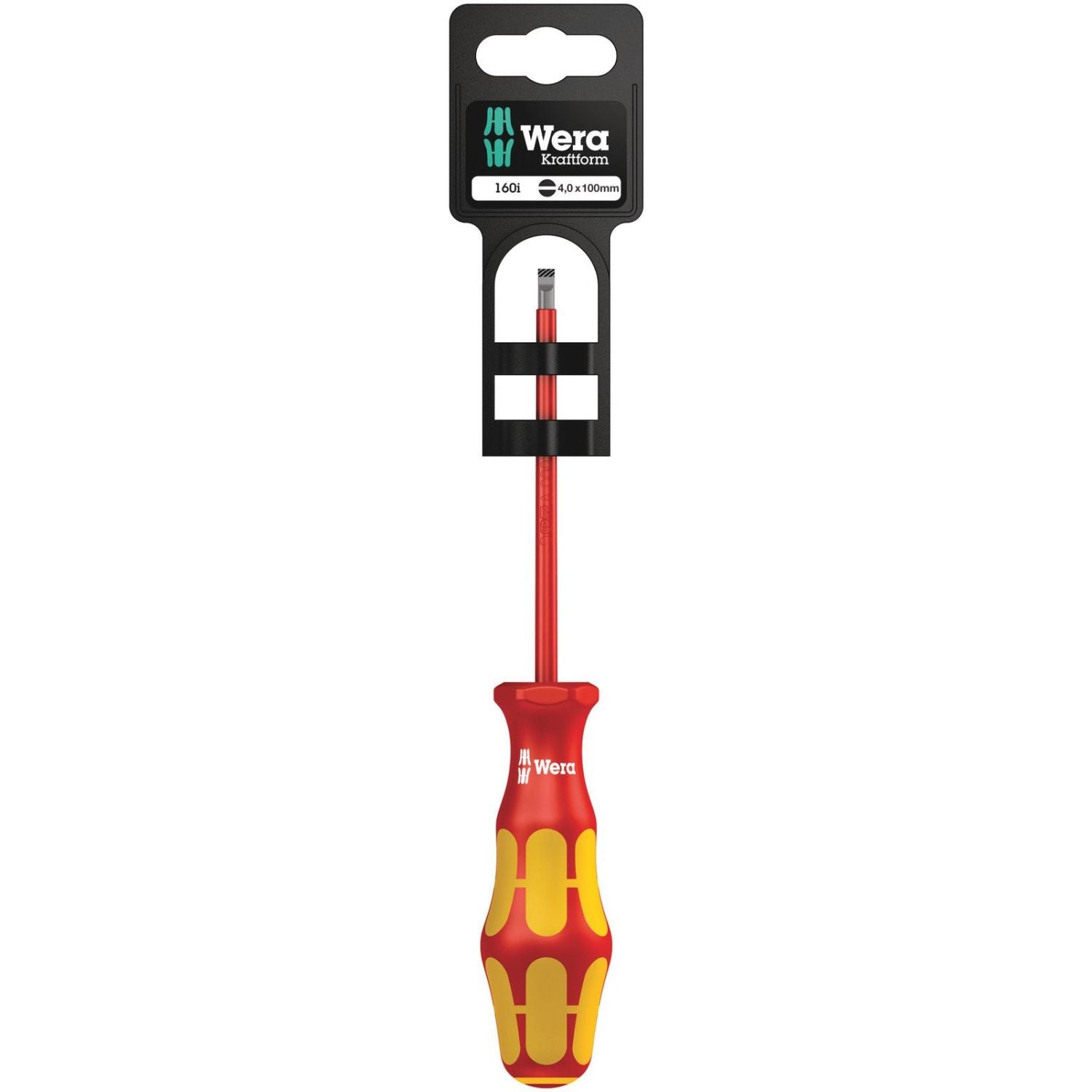 Wera 160 I SB VDE Insulated Screwdriver For Slotted Screws, 0.4x2.5x80-mm.