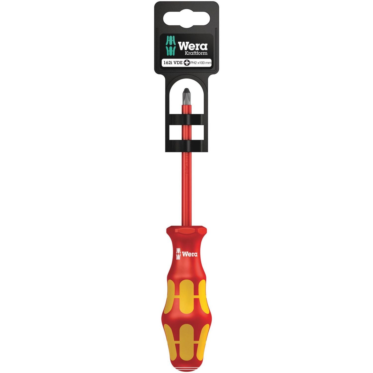 Wera 162 I Ph SB VDE Insulated Screwdriver For Phillips Screws, Ph 2x100-mm.