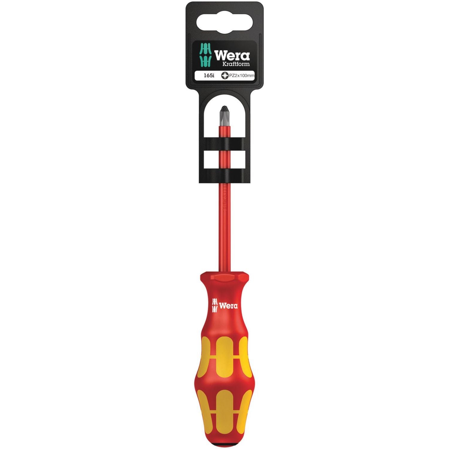 Wera 165 I Pz SB VDE Insulated Screwdriver For Pozidriv Screws, Pz 1x80-mm.