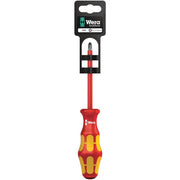 Wera 165 I Pz SB VDE Insulated Screwdriver For Pozidriv Screws, Pz 2x100-mm.