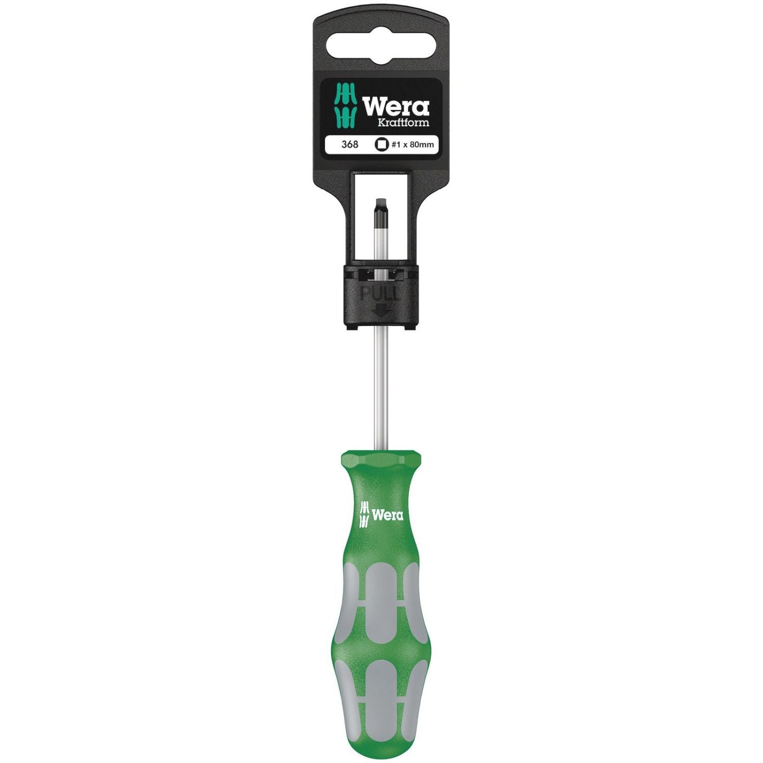 Wera 368 SB Screwdriver For Square Socket Head Screws, # 1x80-mm.