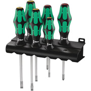 Wera 334/6 Rack Screwdriver Set Kraftform Plus Lasertip And Rack, 6-Pieces