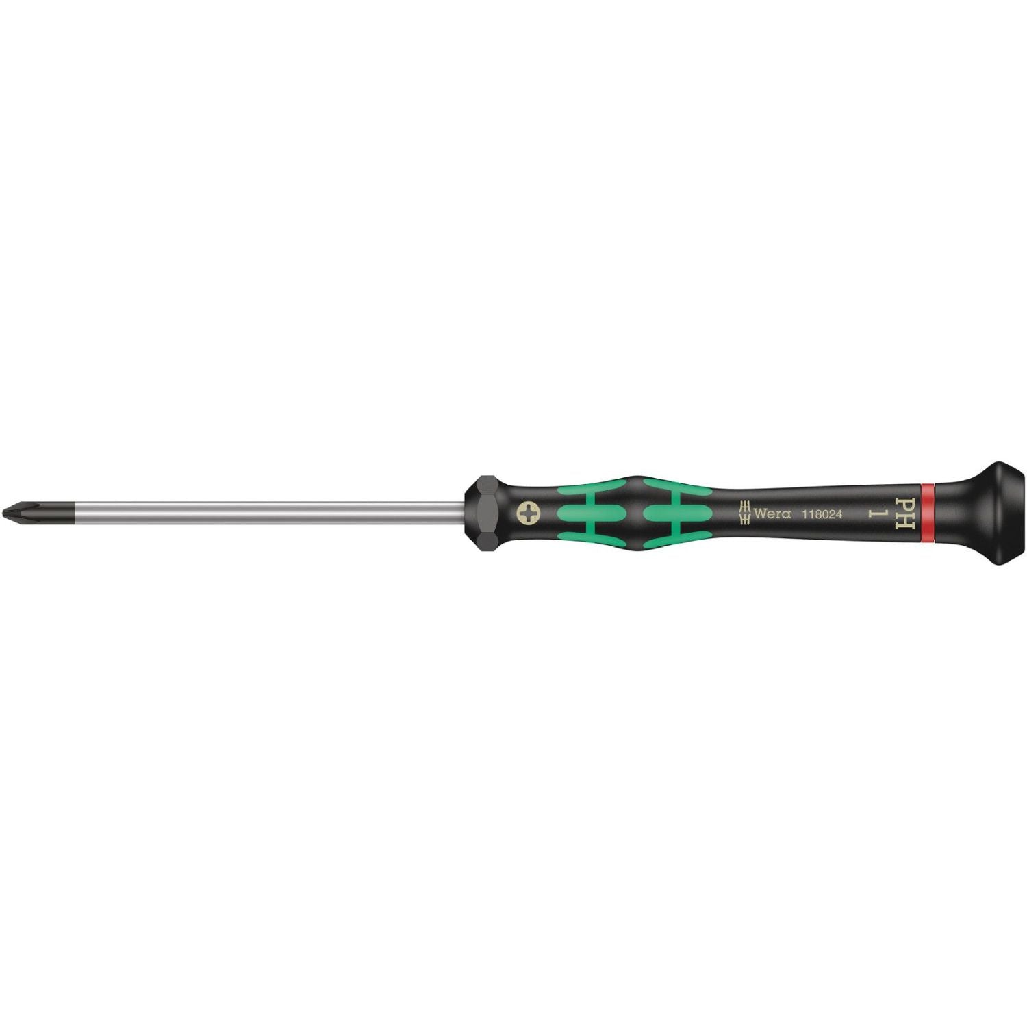 Wera 2050 Ph Screwdriver For Phillips Screws For Electronic Applications, Ph 1x80-mm.