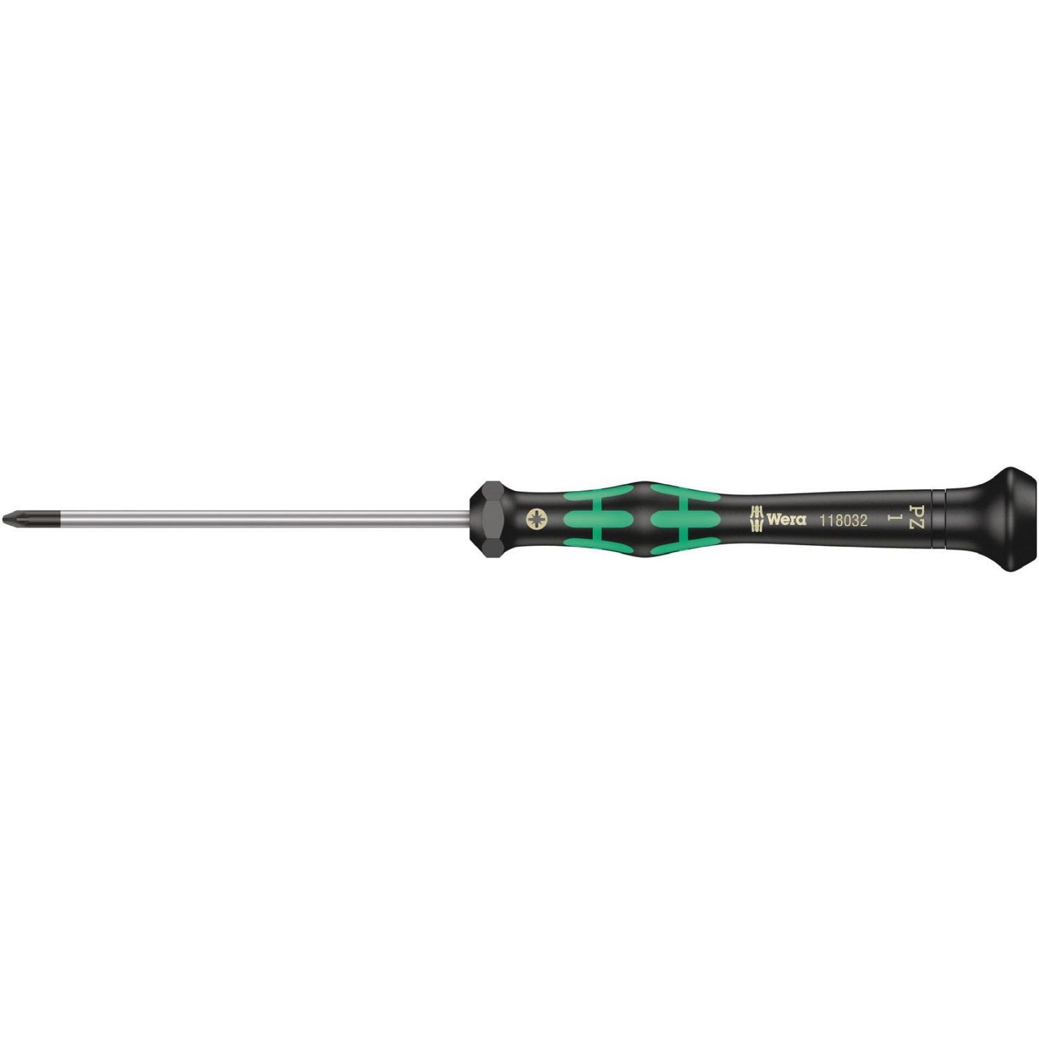Wera 2055 Pz Screwdriver For Pozidriv Screws For Electronic Applications, Pz 1x80-mm.