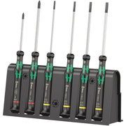 Wera 2035/6 B Screwdriver Set And Rack For Electronic Applications, 6-Pieces