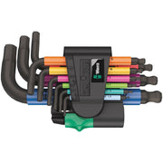 Wera 950/9 Hex-Plus Multicolour 2 L-Key Set, Metric, Blacklaser, 9-Pieces