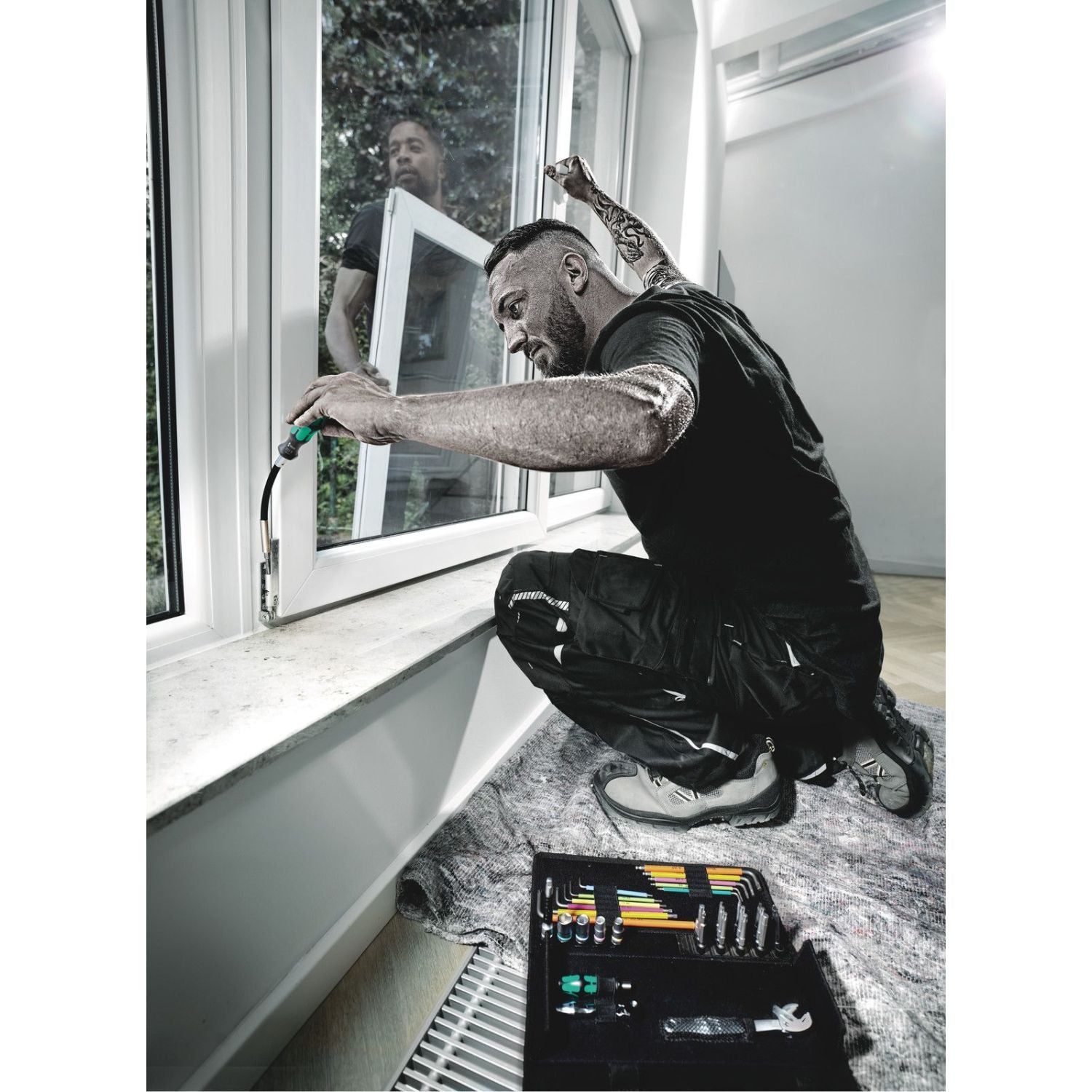 Wera Kraftform Kompakt F 1 Screwdriving Tool Set For Window Installation, 36-Pieces