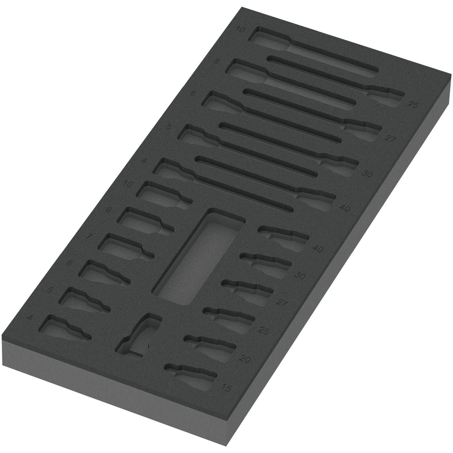Wera 9823 Foam Insert Zyklop B 3/8-in. Bit Socket Set 1, Empty, 172x30 ...
