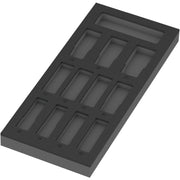 Wera 9825 Foam Insert Zyklop C, 1/2-in., Impaktor Deep Socket Wrench Insert Set 1, Empty, 172x30x392-mm.