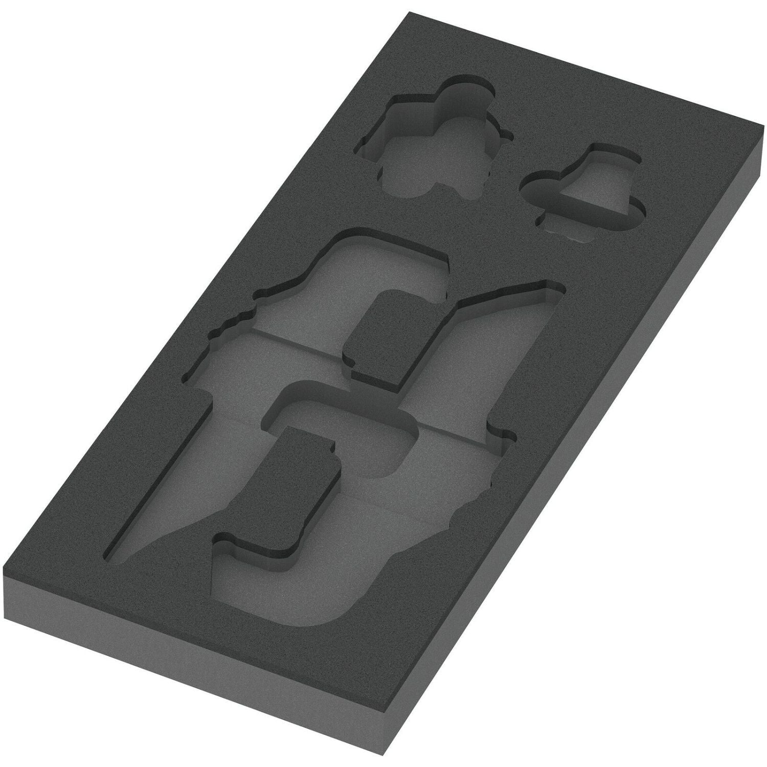 Wera 9840 Foam Insert L-Key Set 1, Empty, 172x30x392-mm.
