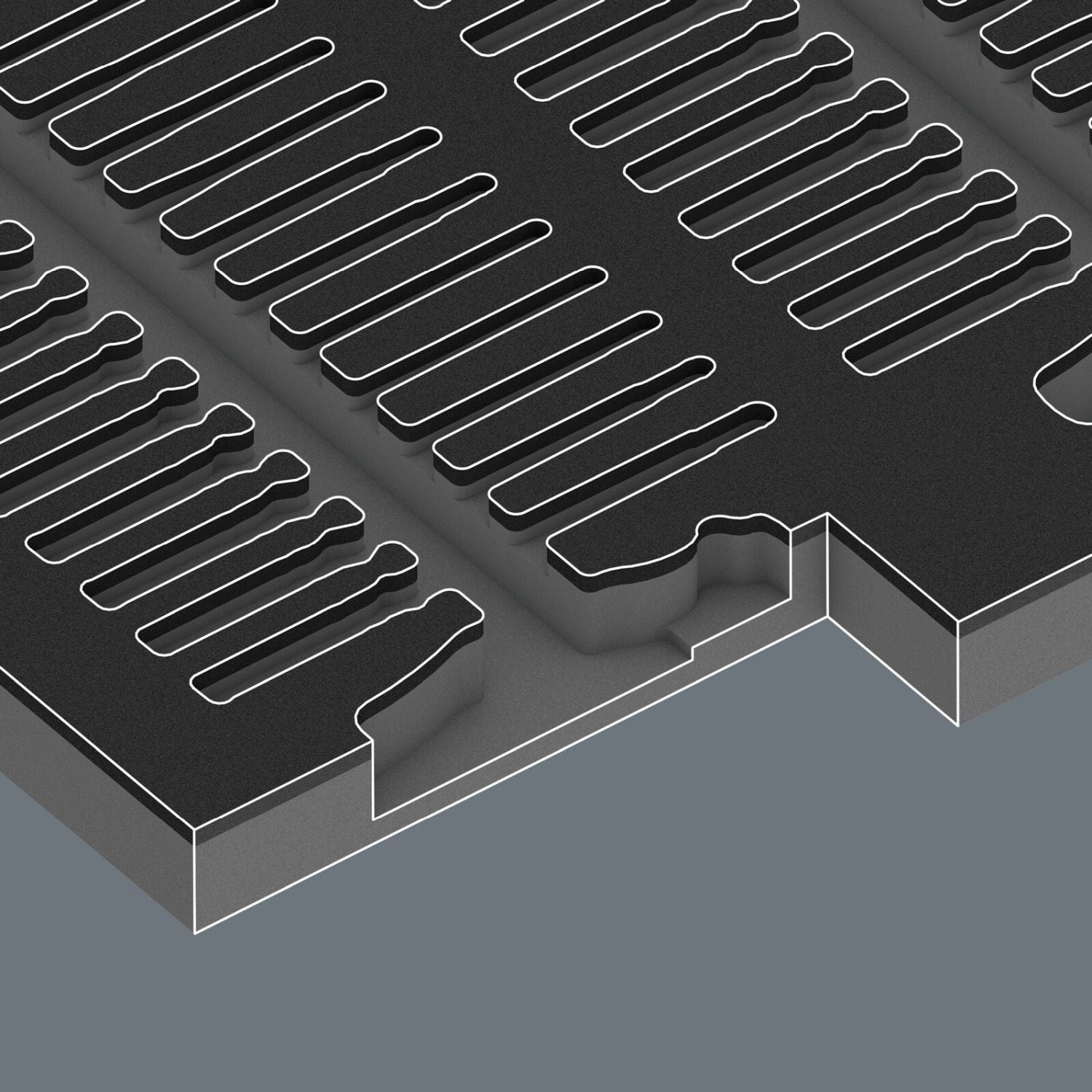 Wera 9851 Foam Insert Kraftform Kompakt VDE Set 1, Empty, 344x30x392-mm.