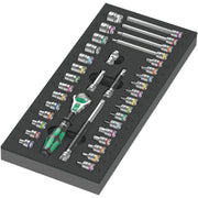 Wera 9720 Foam Insert 8000 A Zyklop 1/4-in. Ratchet Set 1, 37-Pieces