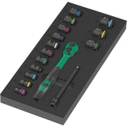 Wera 9724 Foam Insert 8010 B Zyklop Comfort Ratchet Set 1, 3/8", 16-Pieces