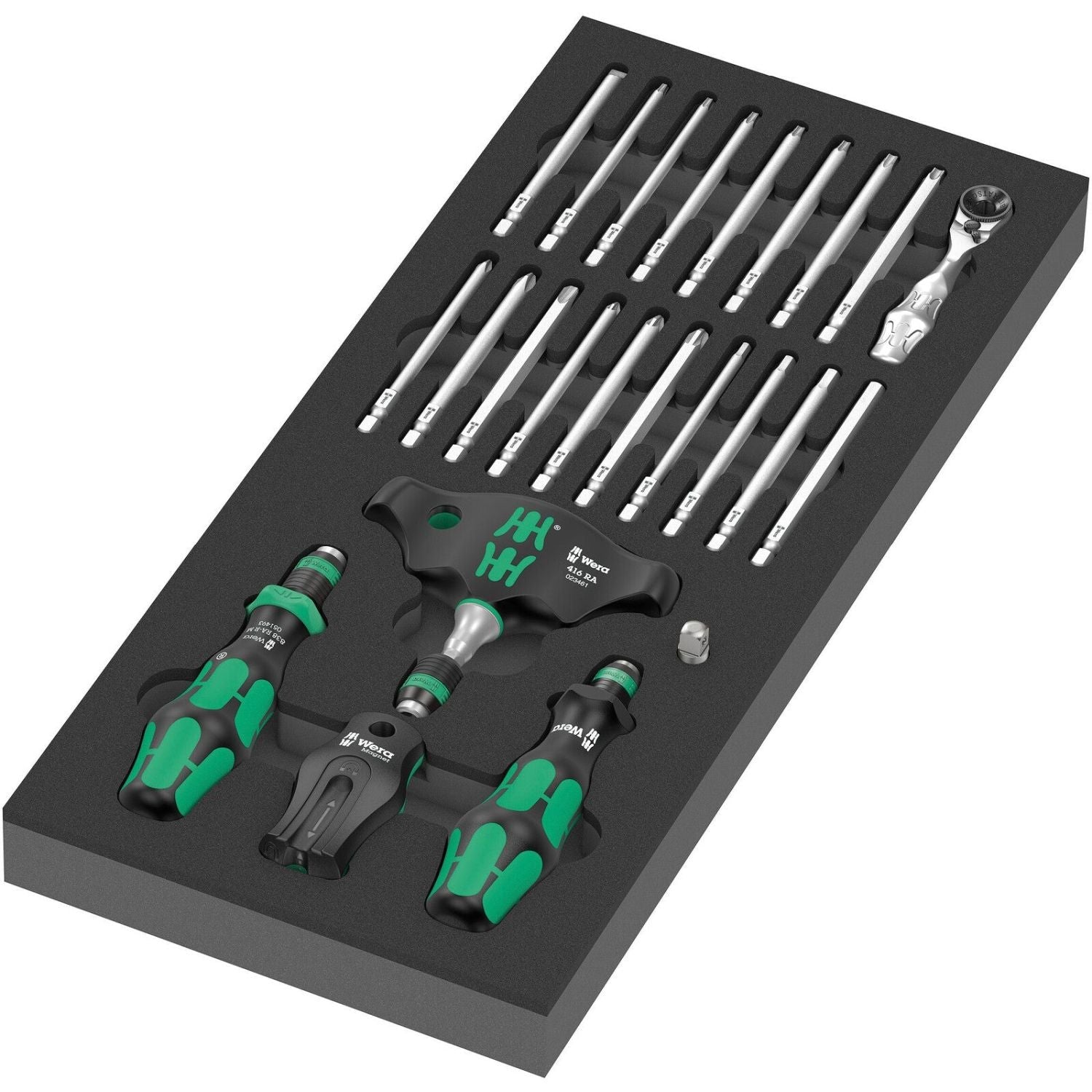 Wera 9752 Foam Insert Kraftform Kompakt With Ratchet Functionality Set 1, 24-Pieces