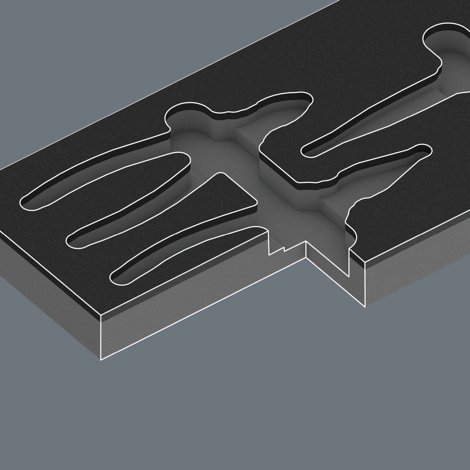 Wera 9784 Foam Insert Knipex Pliers Set VDE 1, 3-Pieces