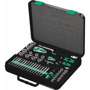 Wera 8100 Sa/Sc 2 Zyklop Speed Ratchet Set, 1/4-in. Drive And 1/2-in. Drive, Metric, 43-Pieces