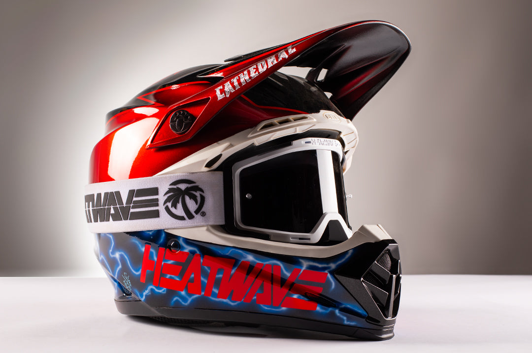 Heat Wave Billboard Icon WHITE MXG-250 Moto Goggle