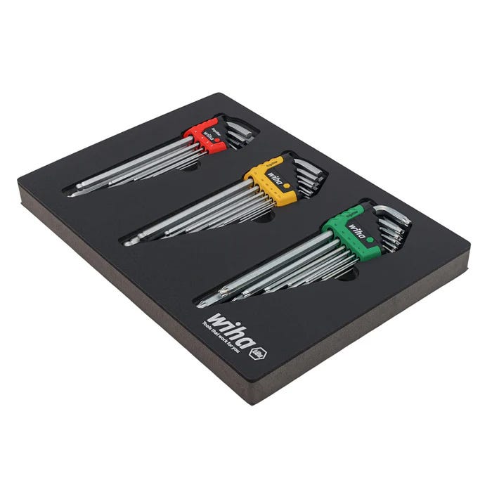 Wiha 66979-WIHA 35 Piece ErgoStar L-Key Foam Tray Set
