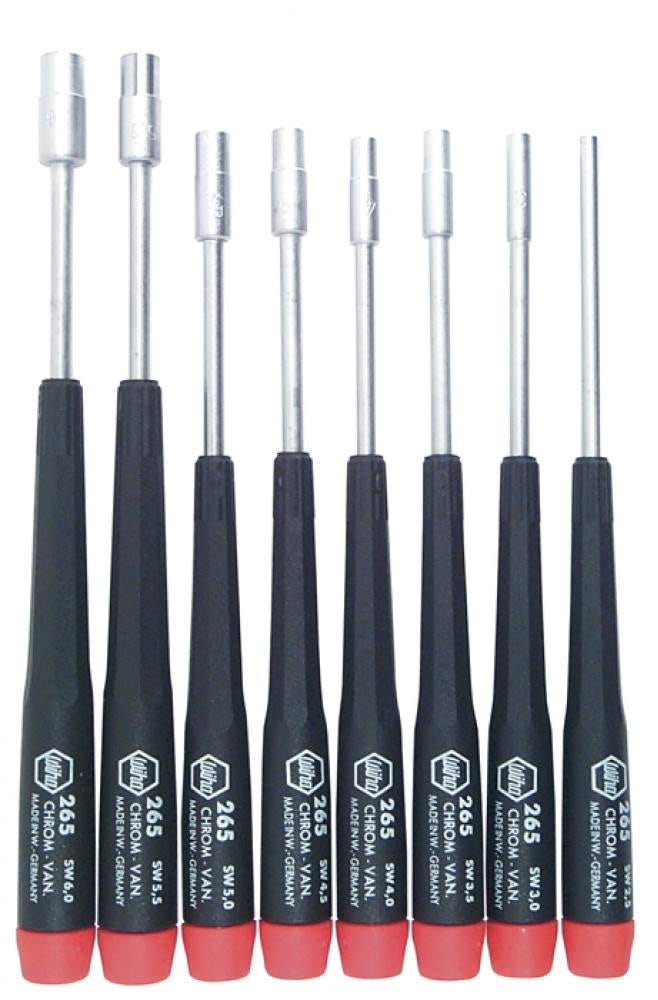 Wiha 26590 Precision Metric Nut Driver 8 Piece Set