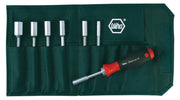 Wiha 28198 Drive-Loc VI Metric Nut Driver in Pouch 8 Piece Set