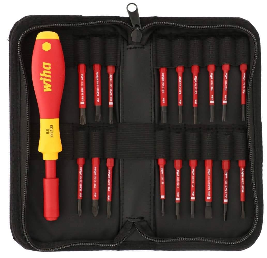 Wiha 28398 Insulated SlimLine Blade 19 Piece Set