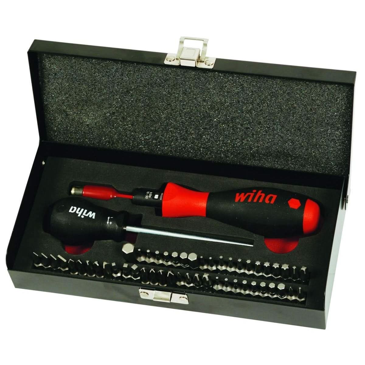 Wiha 28595 Adjustable Torque Control 53-Piece Bit Set - 10-50 Inch Pounds