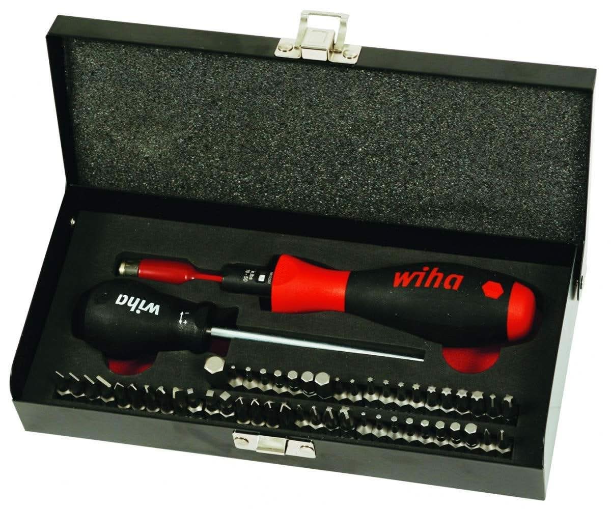 Wiha 28595 Adjustable Torque Control 53-Piece Bit Set - 10-50 Inch Pounds