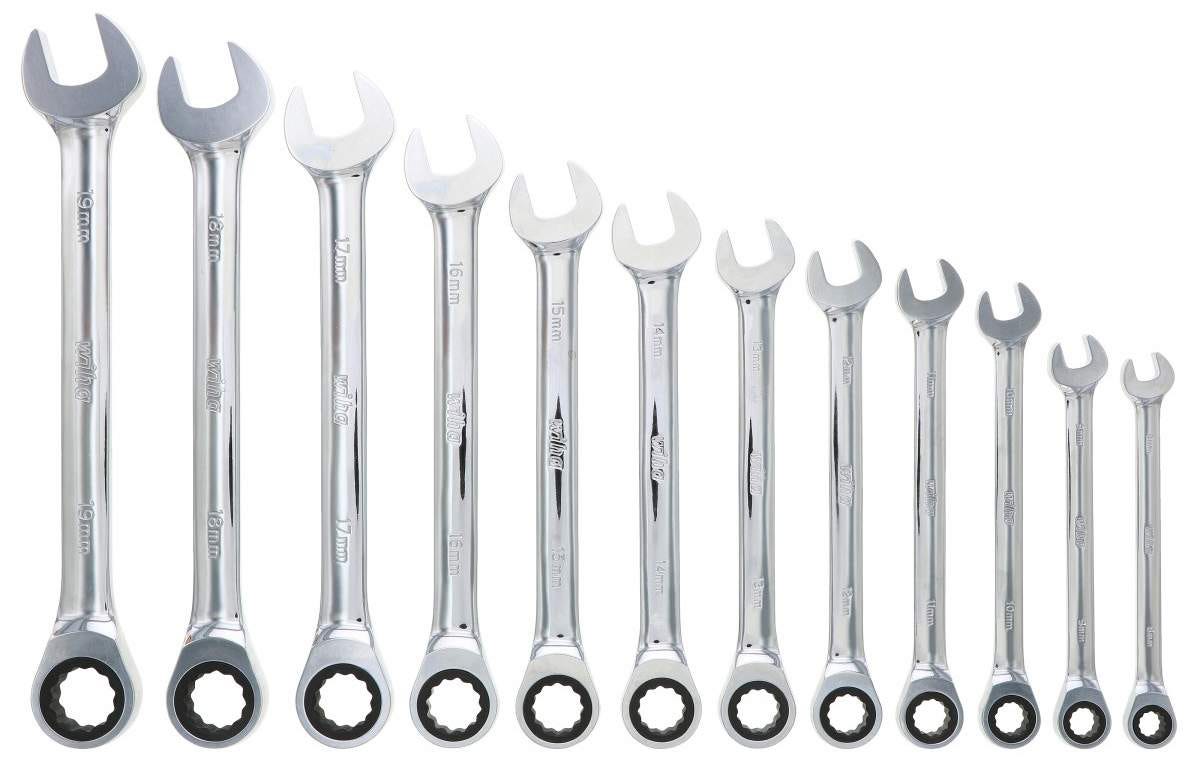 Wiha 30391 Combination Metric Ratchet Wrenches 12 Piece Set