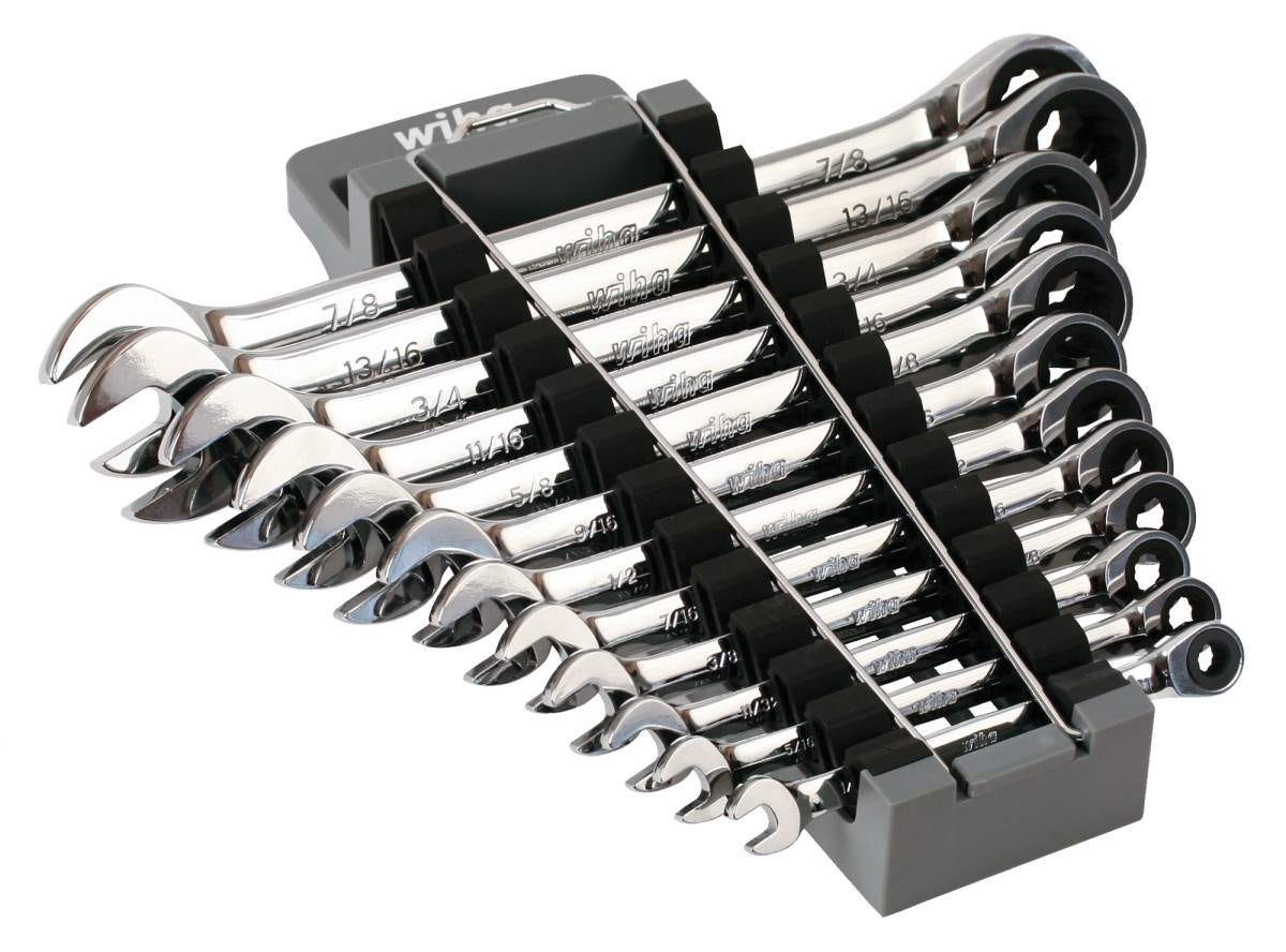 Wiha 30394 Combination Inch Ratchet Wrenches 12 Piece Set