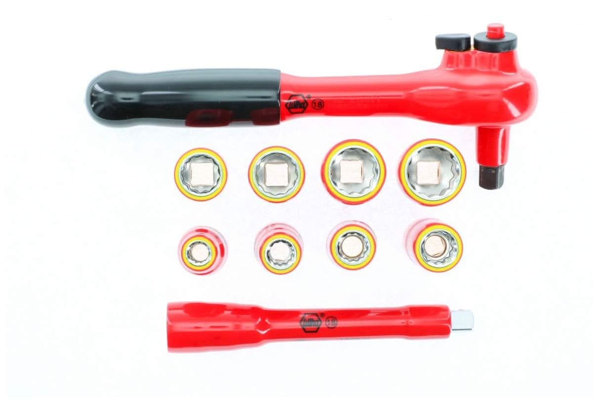 Wiha 31493 Insulated 3/8" Drive Socket 10 Piece Inch Set