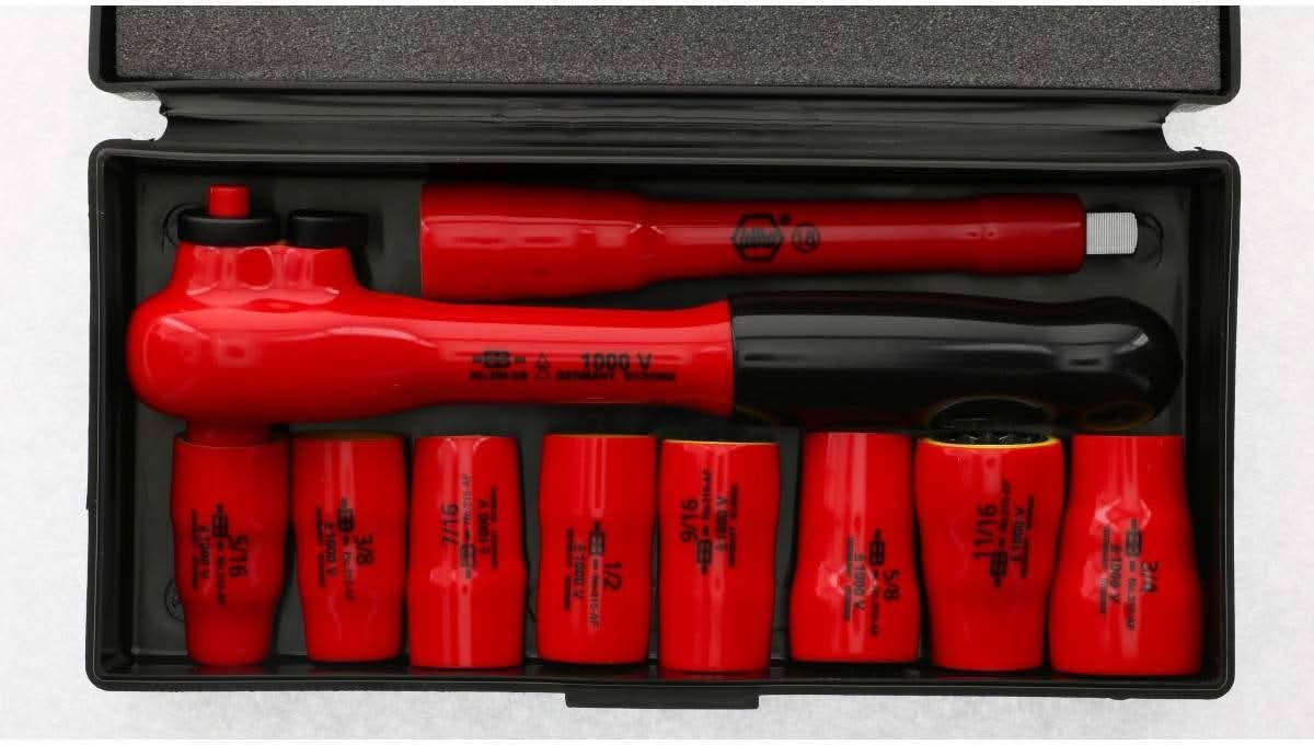 Wiha 31493 Insulated 3/8" Drive Socket 10 Piece Inch Set