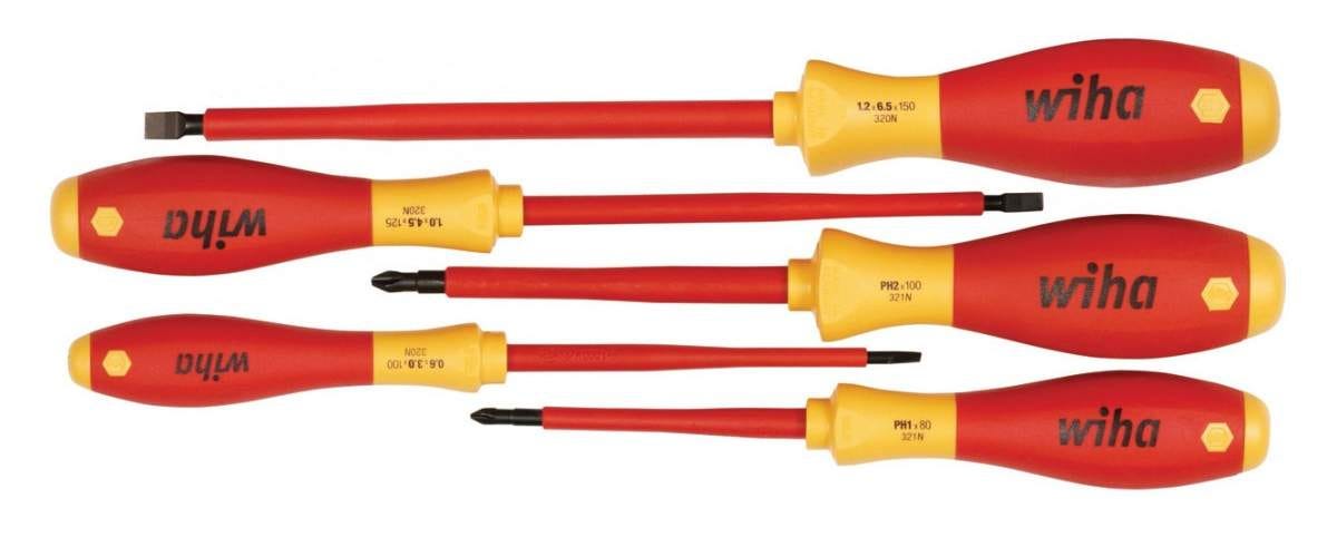 Wiha 32091 Insulated Slotted/Phillips Screwdrivers 5 Piece Set