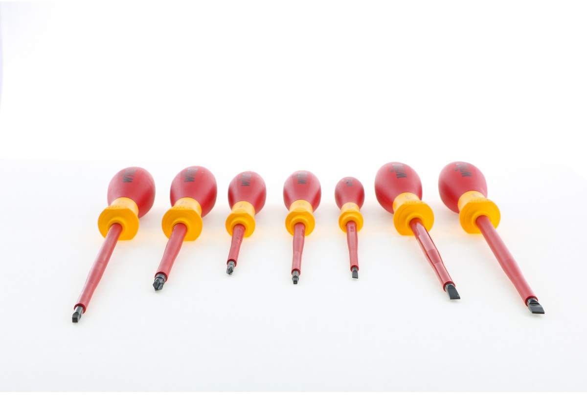 Wiha 32097 Insulated Screwdriver Set 7 Piece with Square Tips