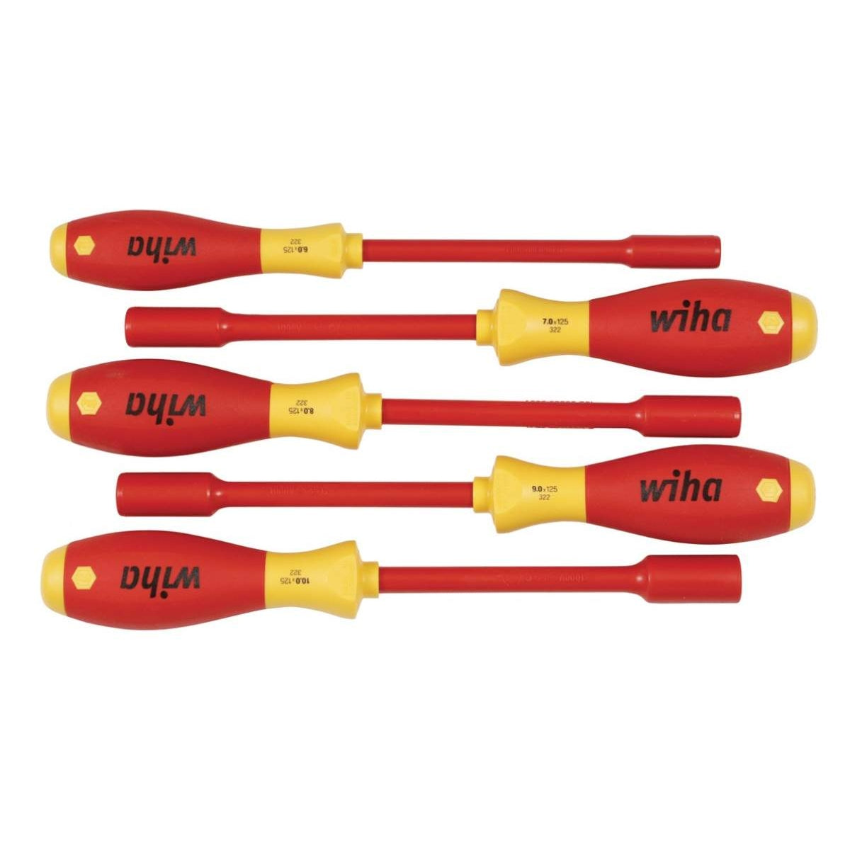Wiha 32291 Insulated Nut Driver 5 Piece Metric Set