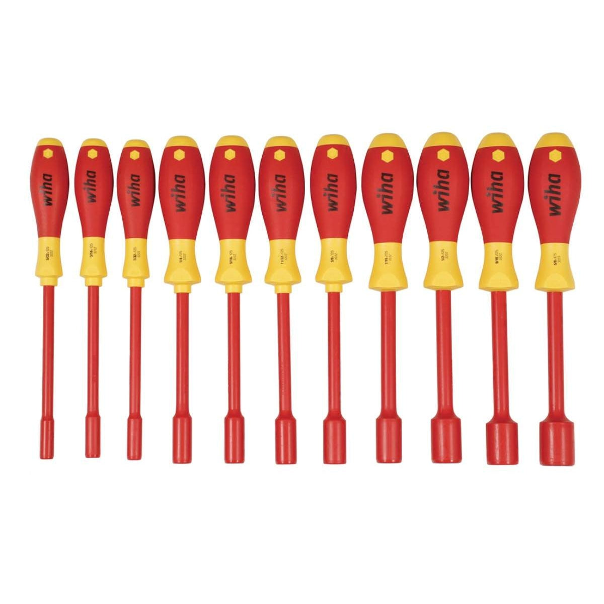 Wiha 32296 Insulated Nut Driver 11 Piece Inch Set