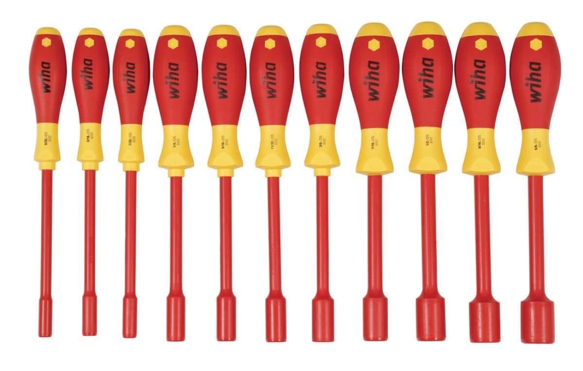 Wiha 32296 Insulated Nut Driver 11 Piece Inch Set