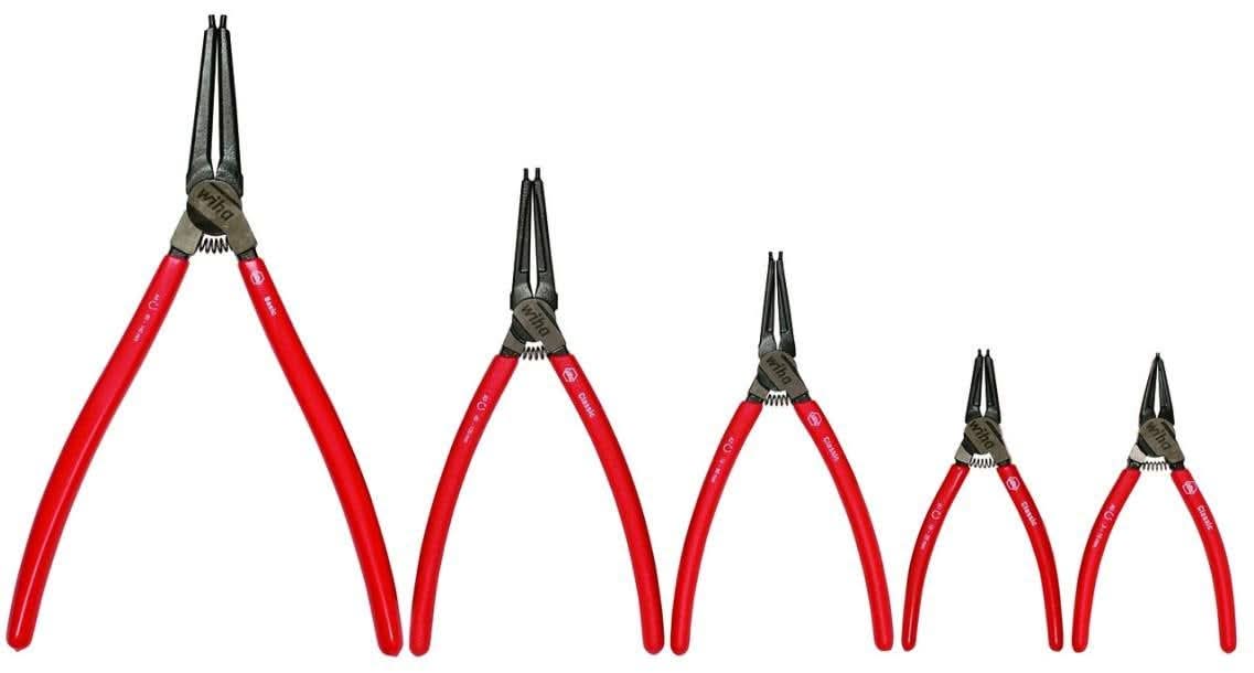 Wiha 32628 Straight External Ring Pliers 5 Piece Set