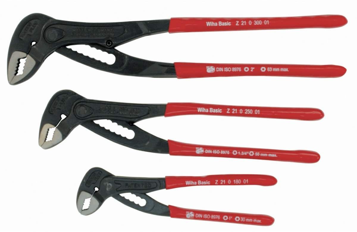 Wiha 32670 Soft Grip Adjustable Pliers Box Type 3 Piece Set