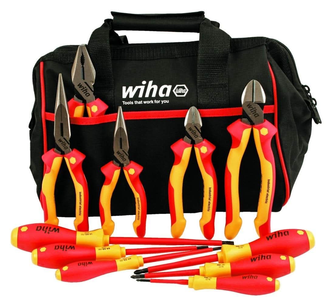 Wiha 32977 Insulated Industrial Cutters/Drivers Set