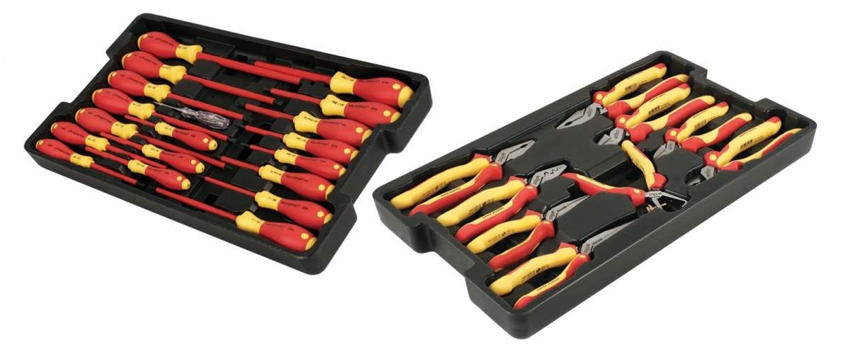 Wiha 32989 Insulated Pliers/Cutters/Screwdrivers in Tray 28 Piece Set