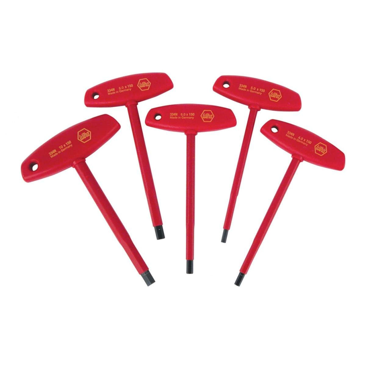 Wiha 33478 Insulated T-Handle Hex Metric 5 Piece Set
