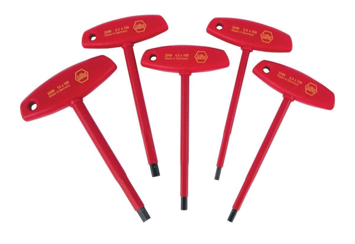 Wiha 33478 Insulated T-Handle Hex Metric 5 Piece Set