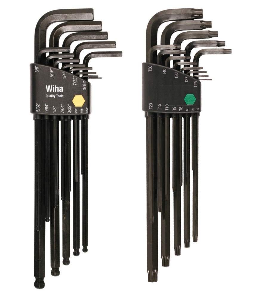 Wiha 36694 Torx and Hex Ball End Inch L-Key Combo Pack 26 Piece Set