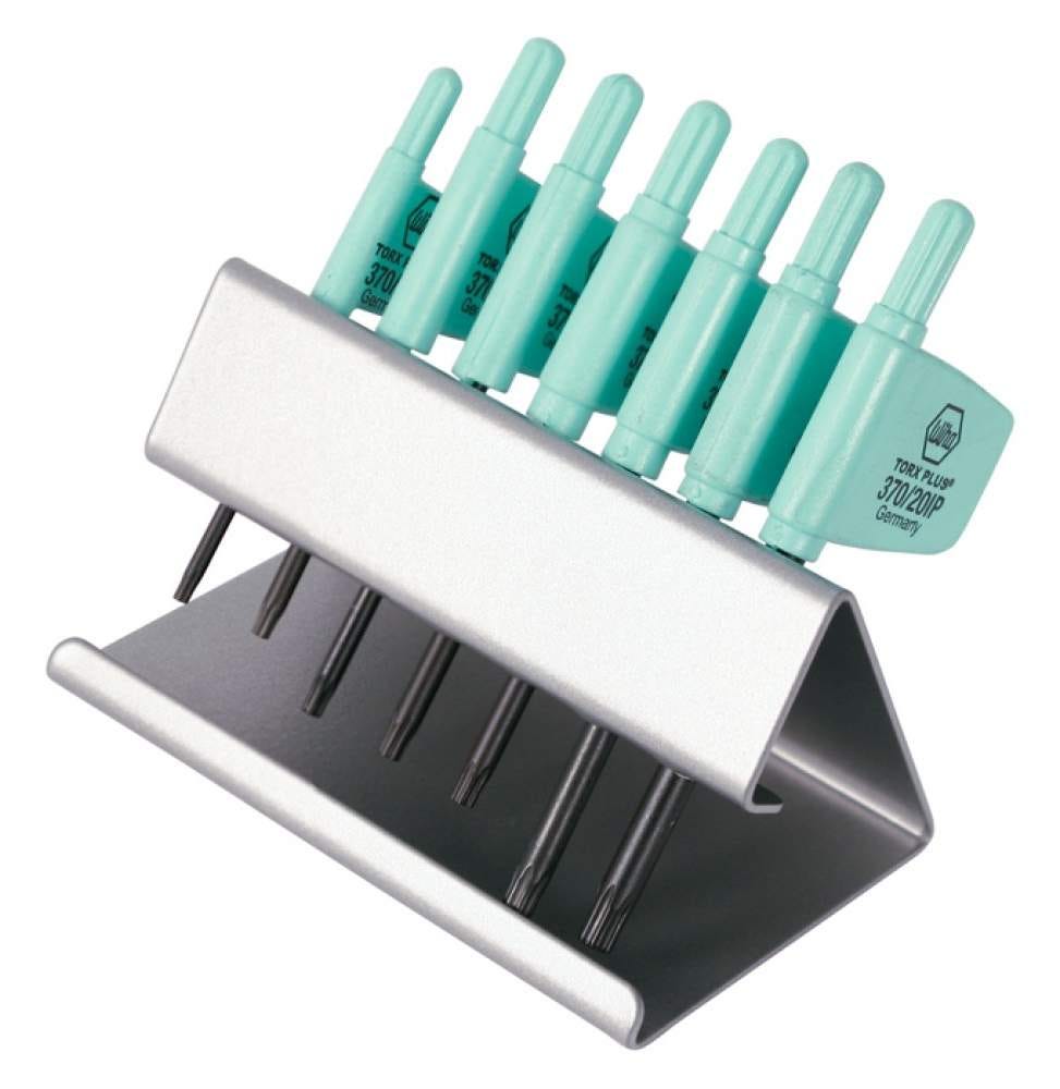 Wiha 37092 TorxPlus Flag Handle 7 Piece Set in Metal Stand