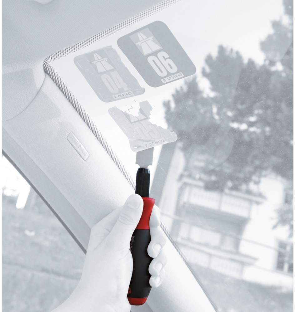 Wiha 43090 Universal Razor Edged Scraper SoftFinish Handle with Replacement Blades