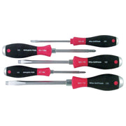 Wiha 53090 SoftFinish Extra Heavy Duty Slotted 5.5mm, 6.5mm, 8.0mm/Phillips #1, #2 5 Piece Set