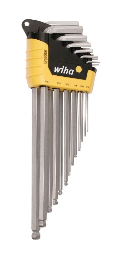 Wiha 66988 ErgoStar Ball End Hex L-Key Inch 13 Piece Set