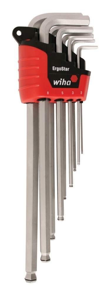 Wiha 66990 MagicRing Screw Holding Ball End Hex L-Key Metric 9 Piece Set