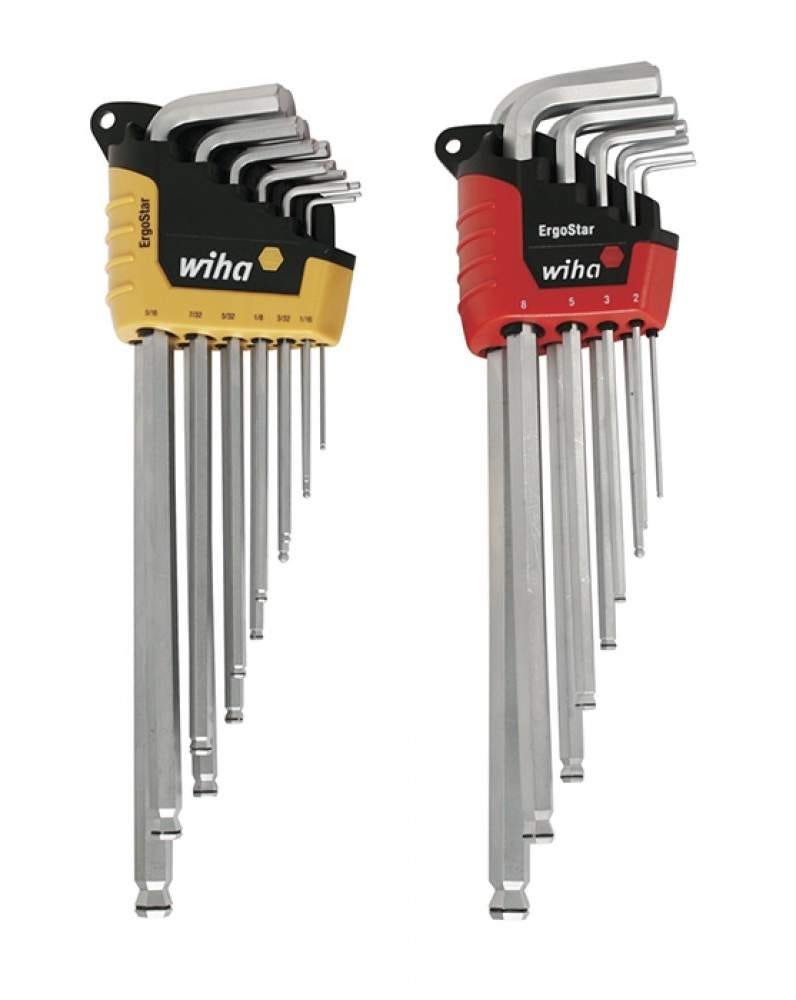 Wiha 66992 MagicRing Screw Holding Ball Hex Inch and Metric L-Key Set in ErgoStar holder